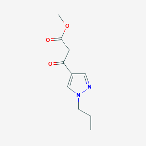molecular formula C10H14N2O3 B1391703 Methyl 3-oxo-3-(1-propyl-1H-pyrazol-4-yl)propanoate CAS No. 1229624-80-9