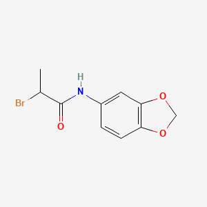 molecular formula C10H10BrNO3 B13917030 N-Benzo[1,3]dioxol-5-yl-2-bromo-propionamide 