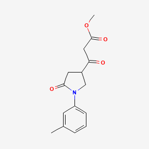 3-Oxo-3-(5-oxo-1-m-tolyl-pyrrolidin-3-yl)-propionic acid methyl ester