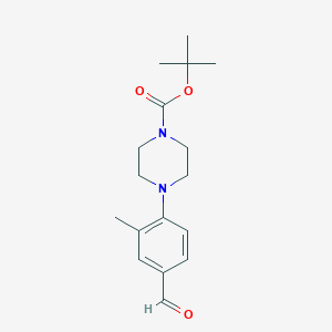 molecular formula C17H24N2O3 B13917083 Tert-butyl 4-(4-formyl-2-methylphenyl)piperazine-1-carboxylate 