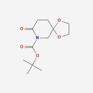 molecular formula C12H19NO5 B13917129 Tert-butyl 8-oxo-1,4-dioxa-9-azaspiro[4.5]decane-9-carboxylate 