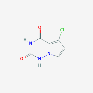 molecular formula C6H4ClN3O2 B13917167 5-chloro-1H-pyrrolo[2,1-f][1,2,4]triazine-2,4-dione 