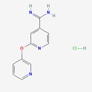 2-(Pyridin-3-yloxy)pyridine-4-carboximidamide hydrochloride