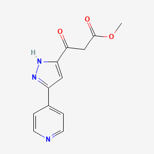 3-Oxo-3-(5-pyridin-4-yl-1H-pyrazol-3-yl)-propionic acid methyl ester