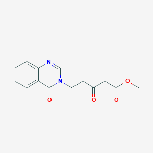 molecular formula C14H14N2O4 B1391725 Methyl 3-oxo-5-(4-oxoquinazolin-3(4H)-yl)pentanoate CAS No. 1229627-28-4