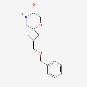 molecular formula C15H19NO3 B13917272 cis-2-(Benzyloxymethyl)-5-oxa-8-azaspiro[3.5]nonan-7-one 
