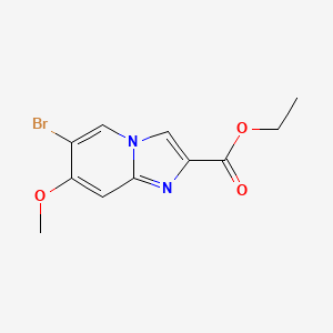 molecular formula C11H11BrN2O3 B13917300 Ethyl 6-bromo-7-methoxyimidazo[1,2-a]pyridine-2-carboxylate 