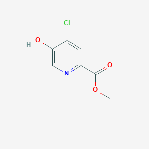 molecular formula C8H8ClNO3 B13917306 Ethyl 4-chloro-5-hydroxypicolinate 