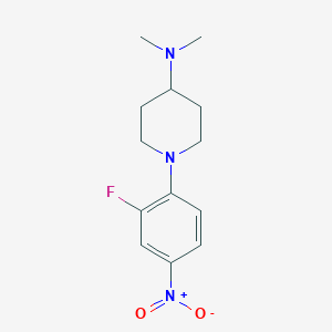 molecular formula C13H18FN3O2 B1391732 1-(2-fluoro-4-nitrophenyl)-N,N-dimethylpiperidin-4-amine CAS No. 1260879-92-2