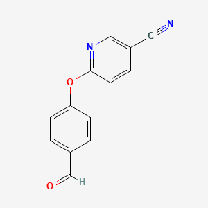 molecular formula C13H8N2O2 B1391733 6-(4-Formylphenoxy)nicotinonitrile CAS No. 676501-68-1