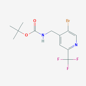 molecular formula C12H14BrF3N2O2 B13917341 tert-Butyl ((5-bromo-2-(trifluoromethyl)pyridin-4-yl)methyl)carbamate 