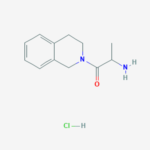 molecular formula C12H17ClN2O B1391738 2-Amino-1-[3,4-dihydro-2(1H)-isoquinolinyl]-1-propanone hydrochloride CAS No. 1246172-51-9