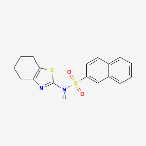 molecular formula C17H16N2O2S2 B13917390 N-(4,5,6,7-tetrahydro-1,3-benzothiazol-2-yl)naphthalene-2-sulfonamide 