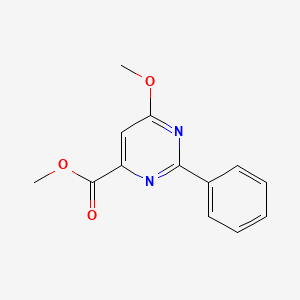 molecular formula C13H12N2O3 B1391744 Methyl 6-methoxy-2-phenyl-4-pyrimidinecarboxylate CAS No. 1242268-01-4