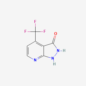 molecular formula C7H4F3N3O B1391745 4-(trifluoromethyl)-1H,2H,3H-pyrazolo[3,4-b]pyridin-3-one CAS No. 1242267-84-0