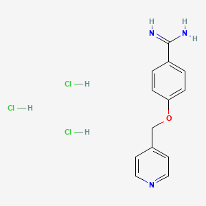 4-(Pyridin-4-ylmethoxy)benzene-1-carboximidamide trihydrochloride