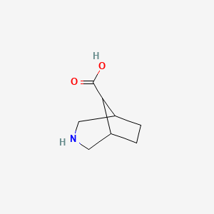 molecular formula C8H13NO2 B1391752 3-Azabicyclo[3.2.1]octane-8-carboxylic acid CAS No. 1240562-11-1