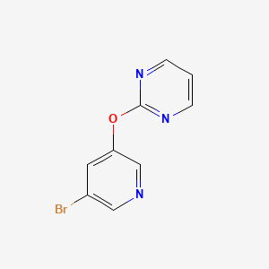 molecular formula C9H6BrN3O B13917591 2-((5-Bromopyridin-3-yl)oxy)pyrimidine 