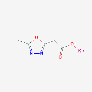 molecular formula C5H5KN2O3 B1391763 Potassium 2-(5-methyl-1,3,4-oxadiazol-2-yl)acetate CAS No. 1240527-13-2