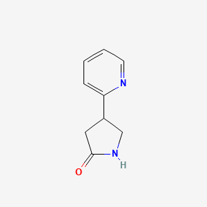 molecular formula C9H10N2O B1391764 4-(Pyridin-2-yl)pyrrolidin-2-one CAS No. 28311-29-7