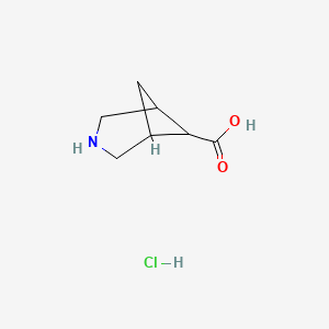 molecular formula C7H12ClNO2 B1391765 3-Azabicyclo[3.1.1]heptane-6-carboxylic acid hydrochloride CAS No. 1240525-76-1
