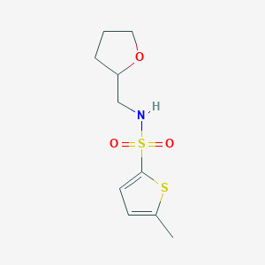 molecular formula C10H15NO3S2 B1391767 5-Methyl-N-((tetrahydrofuran-2-yl)methyl)thiophene-2-sulfonamide CAS No. 1427461-11-7