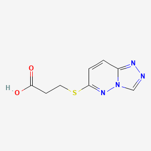 molecular formula C8H8N4O2S B1391773 3-([1,2,4]Triazolo[4,3-b]pyridazin-6-ylthio)propanoic acid CAS No. 1219567-80-2