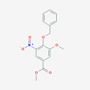 molecular formula C16H15NO6 B1391777 Methyl 4-(benzyloxy)-3-methoxy-5-nitrobenzenecarboxylate CAS No. 1221791-58-7