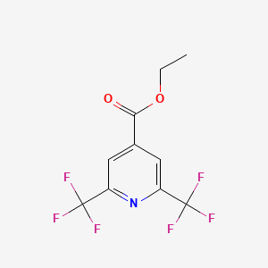 molecular formula C10H7F6NO2 B1391794 Ethyl 2,6-bis(trifluoromethyl)pyridine-4-carboxylate CAS No. 1280520-88-8