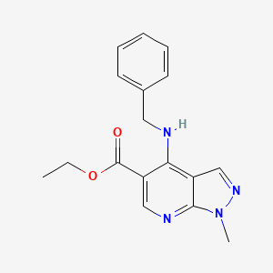 Ethyl 4-(benzylamino)-1-methyl-1H-pyrazolo[3,4-b]pyridine-5-carboxylate