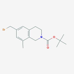 molecular formula C16H22BrNO2 B13917960 tert-butyl 6-(bromomethyl)-3,4-dihydro-8-methylisoquinoline-2(1H)-carboxylate 
