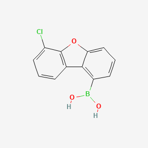 molecular formula C12H8BClO3 B13918058 B-(6-Chloro-1-dibenzofuranyl)boronic acid 