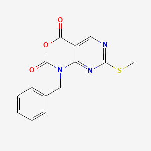 molecular formula C14H11N3O3S B1391806 1-苄基-7-(甲硫基)-1H-嘧啶并[4,5-d][1,3]恶嗪-2,4-二酮 CAS No. 686267-35-6