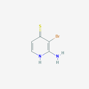 molecular formula C5H5BrN2S B13918073 2-Amino-3-bromopyridine-4-thiol 