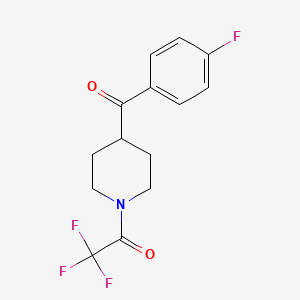 molecular formula C14H13F4NO2 B1391817 2,2,2-Trifluoro-1-(4-(4-fluorobenzoyl)piperidin-1-yl)ethanone CAS No. 1159982-32-7