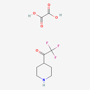 molecular formula C9H12F3NO5 B1391821 2,2,2-Trifluoro-1-(piperidin-4-YL)ethanone oxalate CAS No. 1182349-50-3