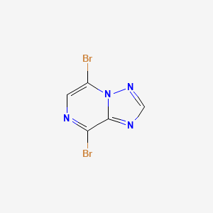 molecular formula C5H2Br2N4 B1391825 5,8-二溴-[1,2,4]三唑并[1,5-a]吡嗪 CAS No. 959755-46-5