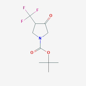 molecular formula C10H14F3NO3 B13918251 tert-Butyl 3-oxo-4-(trifluoromethyl)pyrrolidine-1-carboxylate 