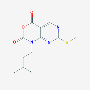 molecular formula C12H15N3O3S B1391827 1-isopentyl-7-(methylthio)-1H-pyrimido[4,5-d][1,3]oxazine-2,4-dione CAS No. 1186049-75-1