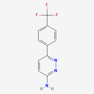 molecular formula C11H8F3N3 B1391831 6-(4-(Trifluoromethyl)phenyl)pyridazin-3-amine CAS No. 1215073-83-8