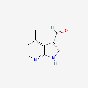 molecular formula C9H8N2O B1391833 4-methyl-1H-pyrrolo[2,3-b]pyridine-3-carbaldehyde CAS No. 4894-34-2
