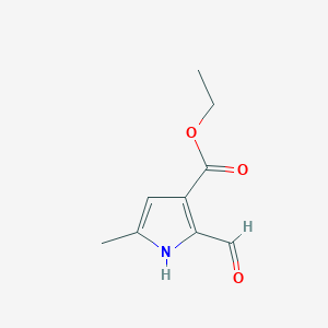molecular formula C9H11NO3 B13918340 Ethyl 2-formyl-5-methyl-1H-pyrrole-3-carboxylate 