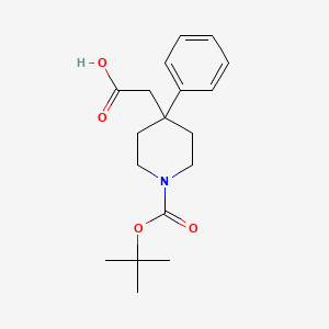 molecular formula C18H25NO4 B1391836 2-(1-(Tert-butoxycarbonyl)-4-phenylpiperidin-4-YL)acetic acid CAS No. 644982-20-7