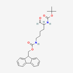 molecular formula C26H32N2O5 B13918410 tert-butyl N-[6-(9H-fluoren-9-ylmethoxycarbonylamino)-1-oxohexan-2-yl]carbamate 
