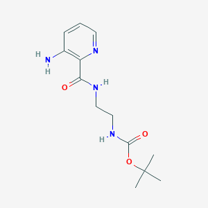 molecular formula C13H20N4O3 B13918417 Carbamic acid, [2-[[(3-amino-2-pyridinyl)carbonyl]amino]ethyl]-, 1,1-dimethylethyl ester CAS No. 103878-38-2