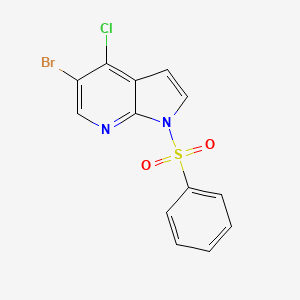 molecular formula C13H8BrClN2O2S B1391842 1H-Pyrrolo[2,3-B]pyridine, 5-bromo-4-chloro-1-(phenylsulfonyl)- CAS No. 876343-81-6
