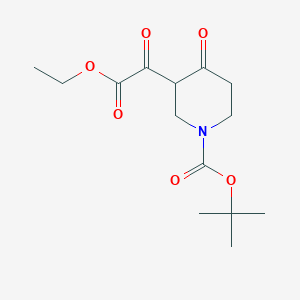 molecular formula C14H21NO6 B1391844 Tert-butyl 3-(2-ethoxy-2-oxoacetyl)-4-oxopiperidine-1-carboxylate CAS No. 518990-24-4