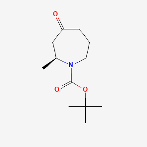 molecular formula C12H21NO3 B13918454 Tert-butyl (2S)-2-methyl-4-oxo-azepane-1-carboxylate 