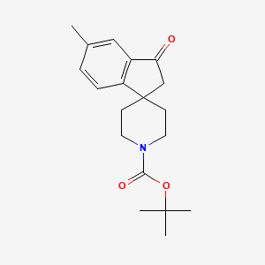 molecular formula C19H25NO3 B1391846 tert-Butyl 5-methyl-3-oxo-2,3-dihydrospiro[indene-1,4'-piperidine]-1'-carboxylate CAS No. 948033-85-0