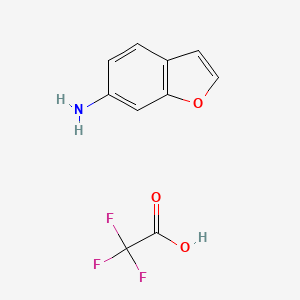 molecular formula C10H8F3NO3 B13918467 Benzofuran-6-amine;2,2,2-trifluoroacetic acid 